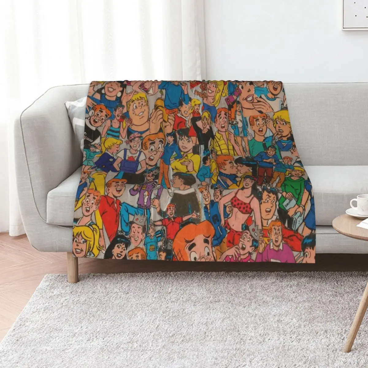 Archie Comics Collage Throw Blanket valentine gift ideas Thin Custom Hairy Polar sofa bed Blankets