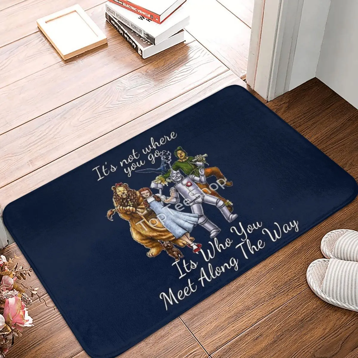 Dorothy Quotes It's Not Where You Go Facecloth Non-Slip Floor Mat FireplaceThick And Comfortable, Durable Foot Mats