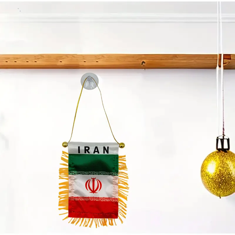 Iran+lion Car Small Hanging Flag Iran Pahlavi Flag Sunscreen Anti Discoloration Platform Flag Courtyard Home Decor Mini Flag