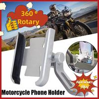 Motorcycle Mobile Phone Holder 360 ° Adjustable Gps Bracket Aluminum Alloy Cellphone Stand Handlebar Mount Riding Accessories