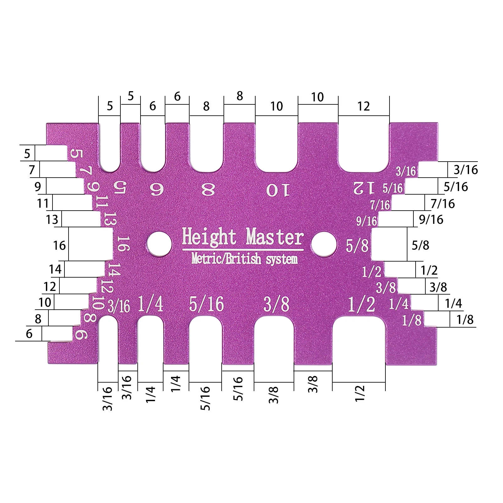 Imagem -05 - Alumínio Alloy Depth Gauge Precisão Tenon Gaps Dovetail Jig Carpintaria Gauge Medidor de Medição Métrica Polegada