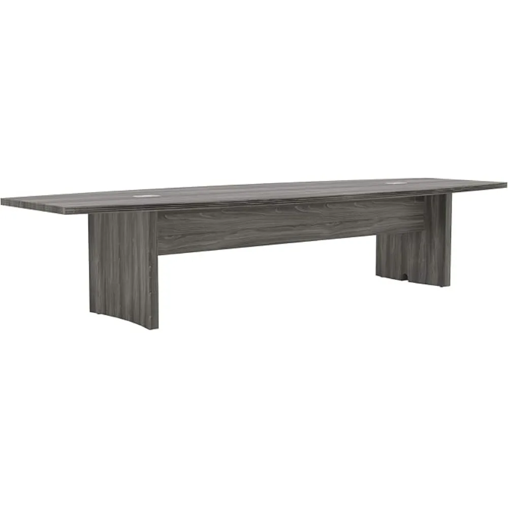 Aberdeen 12ft Conference Table | Contemporary Laminate Gray Steel | Ideal for Modern Business and Meeting Rooms