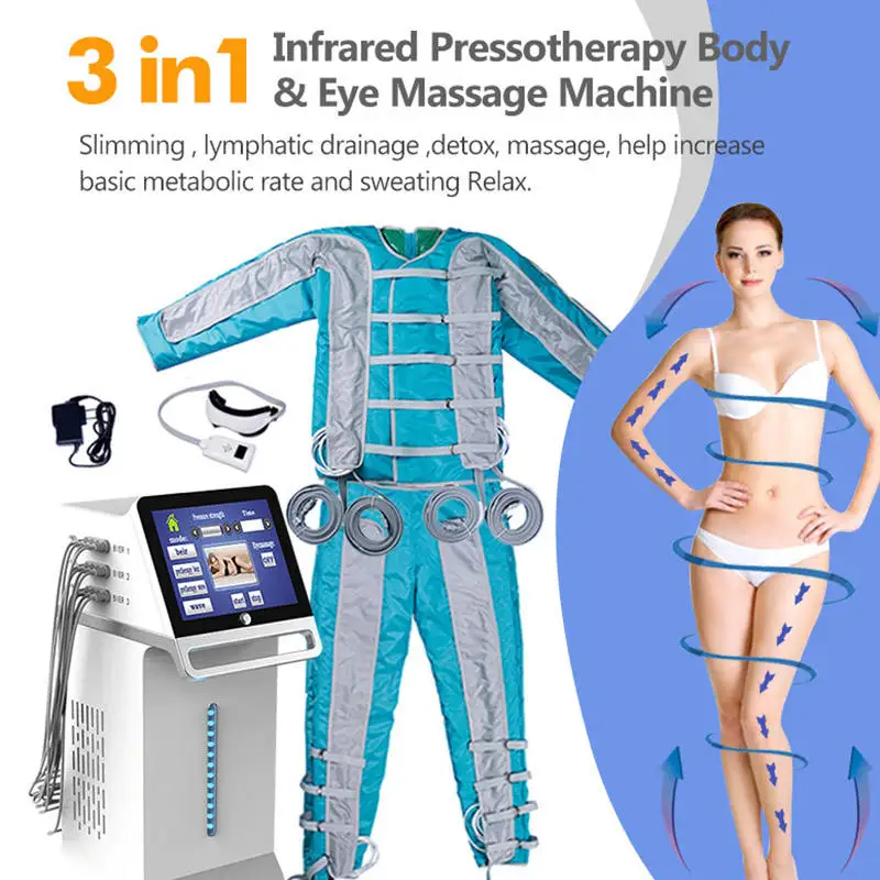 Newest Pressure Therapy Air Pressure Weight Loss Suit Lymphatic Drainage Detoxification Fat Removal Whole Body Massage Machine