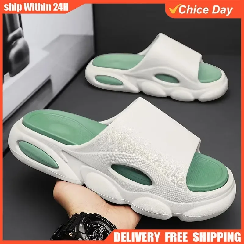 Men's Summer Sandals Fashion Soft Cloud House Platform Slides Unisex Outdoor Non-slip Beach Shoes Men Bathroom Slipper