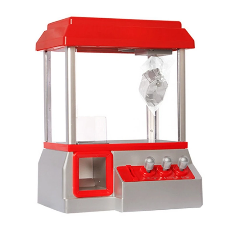 

Top!-Kids Mini Arcade Game Machine Vending Music Candy Grabber Coin Operated Claw Machine Toy Gift For Children