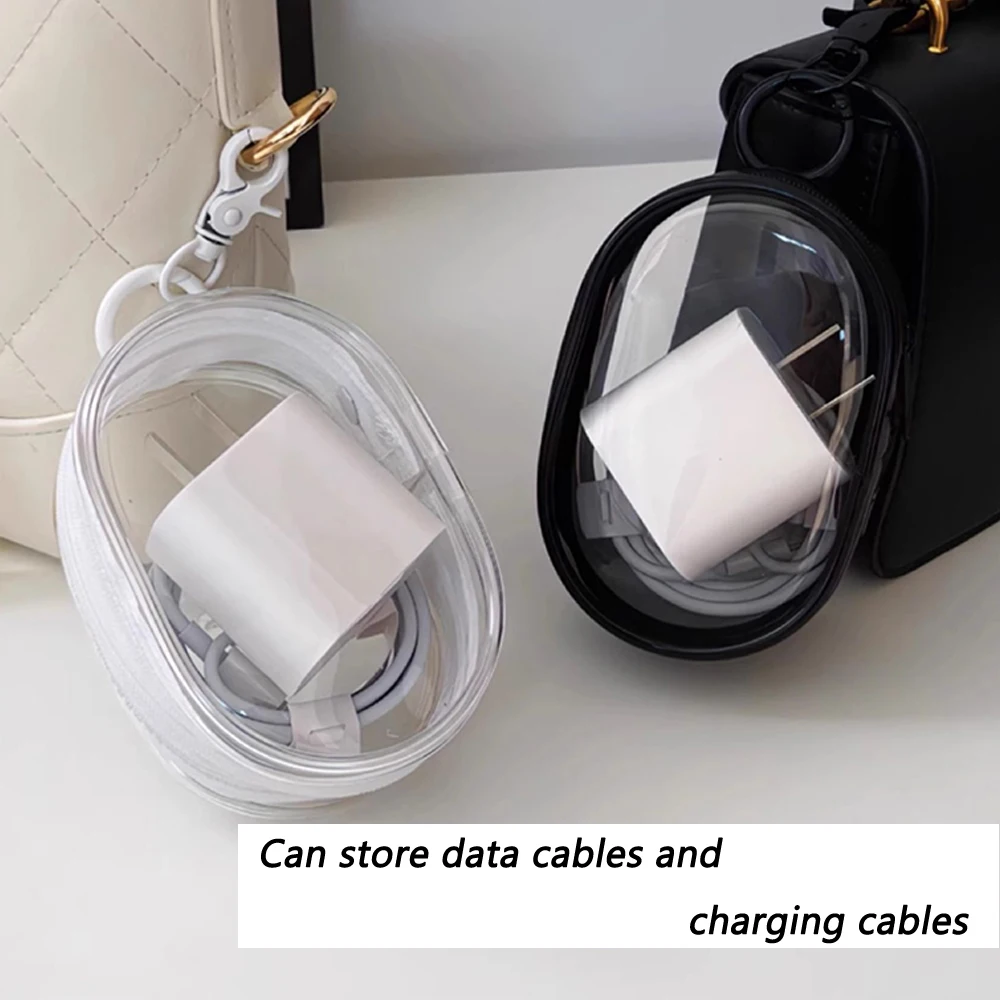 Data cable, charging cable, transparent storage box, portable headphone storage box, multifunctional doll display pendant-mw