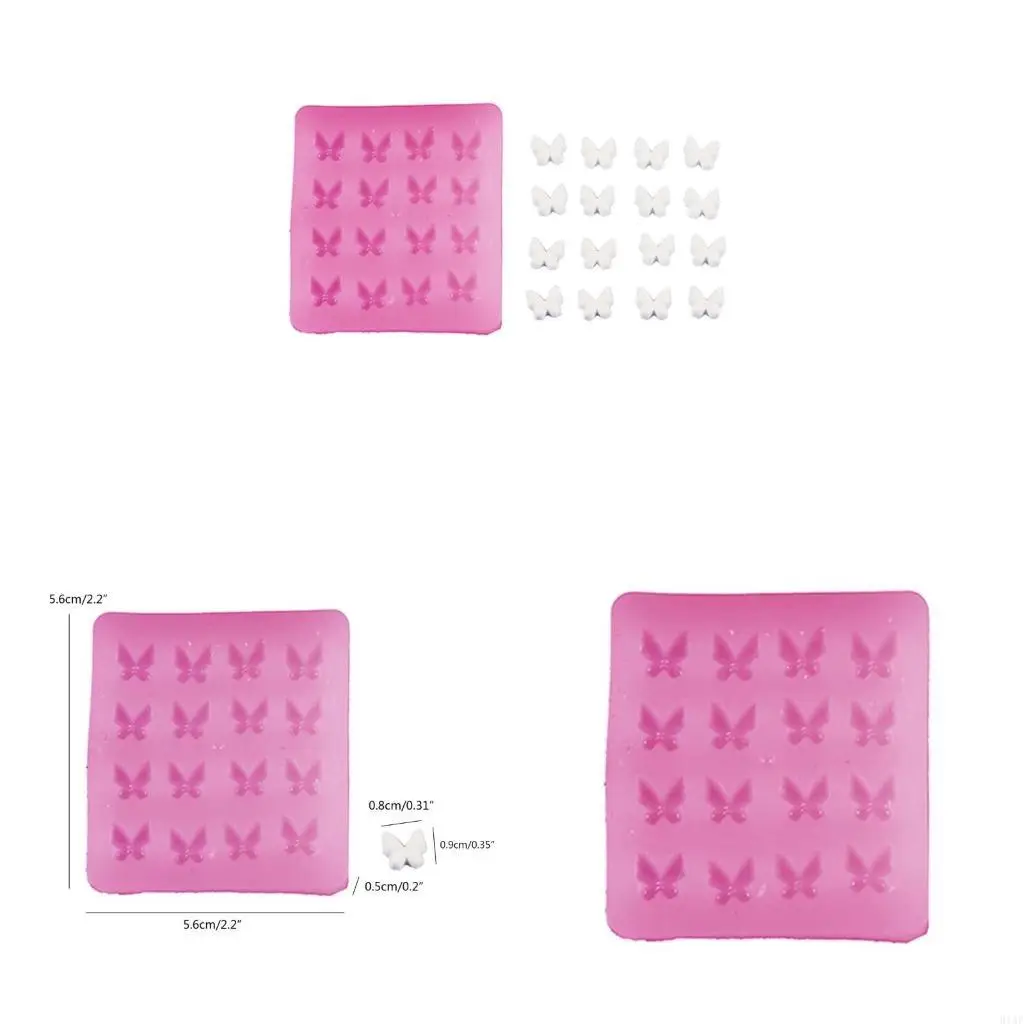 

91AF Silicone Mold Non-stick DIY Tool for Cake Decorating Polymer Clay Keychain Charms Molds Cupcake Dessert