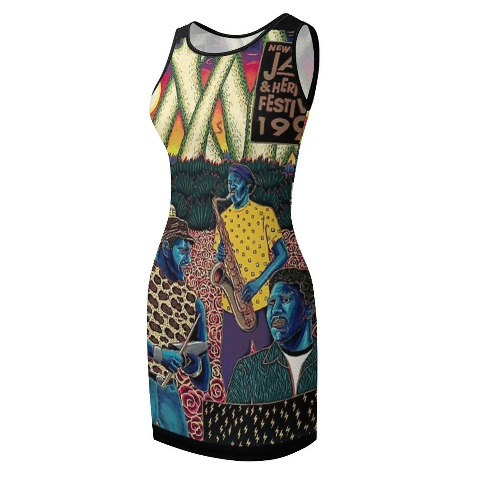 مهرجان الجاز 1997 سنة فساتين صيفية كلاسيكية بدون أكمام للنساء فساتين عيد ميلاد للنساء فستان نسائي صيفي 2025