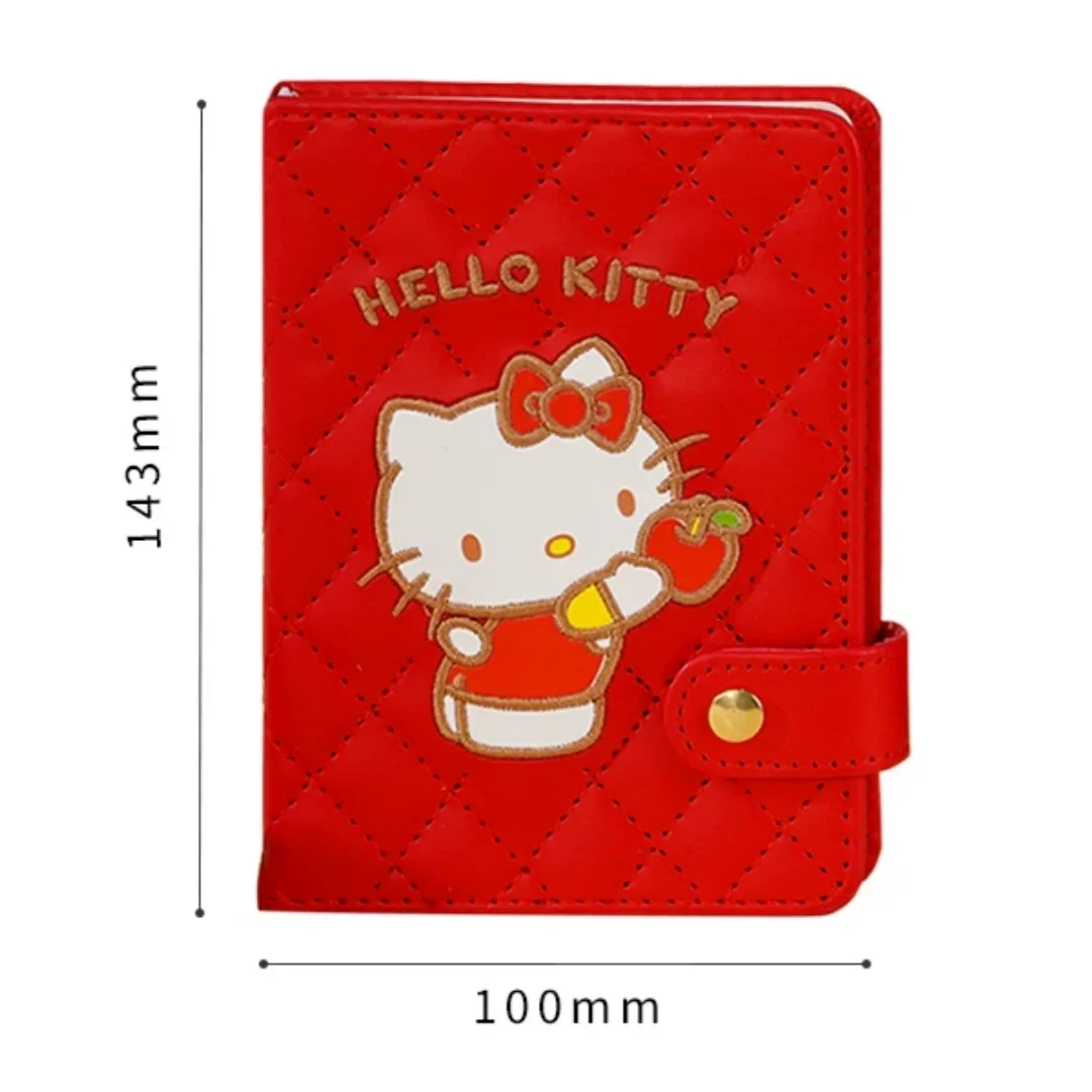 Authentic Sanrio Hello Kitty Vitality Series Embroidered Leather Snap Notebook Hellokitty Student Diary
