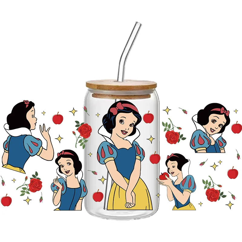 Hot Selling Disney Snow White Crystal stickers Cute  stickers UV 3D transfer Sticker