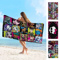 Anime M-Monster-High School Cartoon Towel Microfiber Beach Towel Absorbent Quick dry Soft Yoga Swimming Resort Mountain