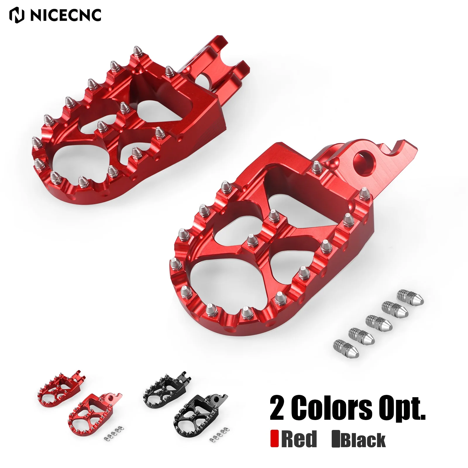 

NICECNC For Honda CRF450R 2002-2020 Motorcycle 57mm Wide Foot Peg Footrest Pedal CR 125R 250R CRF 150 250 450 R X RX RALLY 1000L