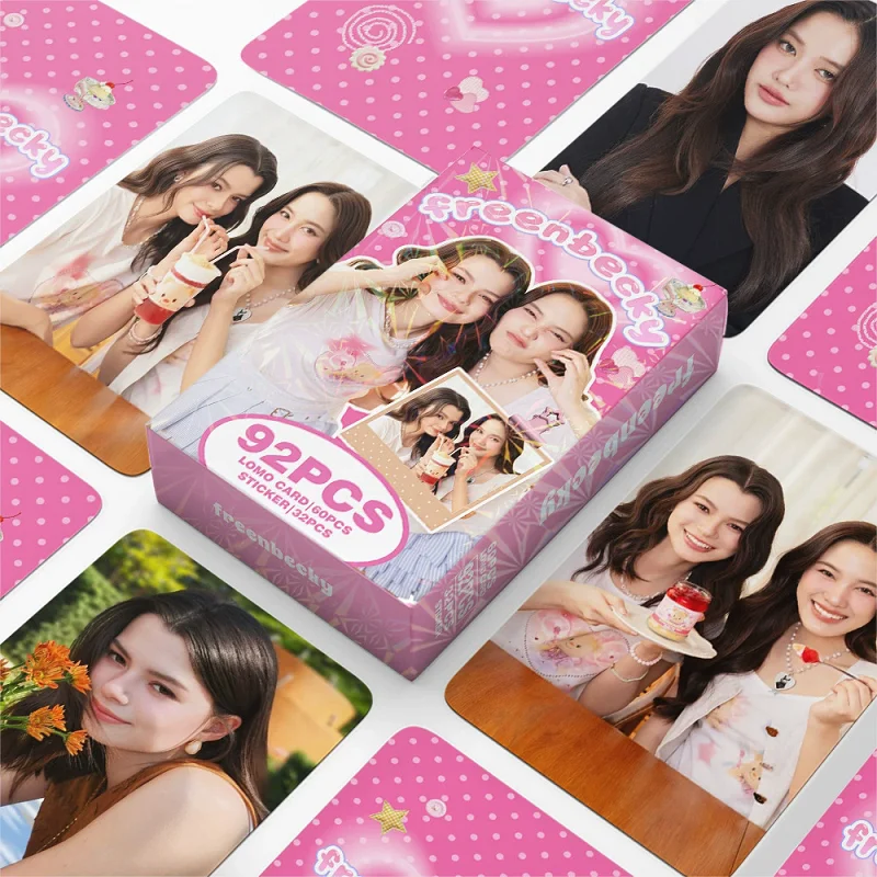 92PCS FreenBecky Lomo Cards,60Pcs Thai GL Idol Photocards+32Pcs Mini Stickers,Collectible Fan Merch Decor Gift