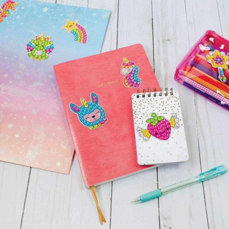 

DIY 12 Stickers Diamond Paintings Kit Create Arts Education Craft Magical Design Cartoon Handmade Toys Children Birthday Gift
