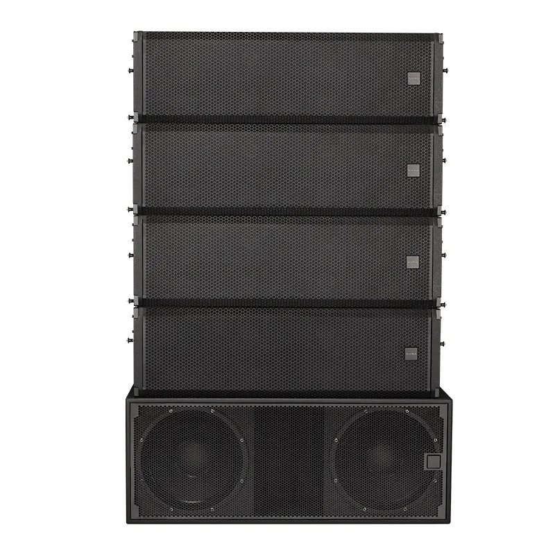 Large-scale performance stage sound, dual 12-inch three-way frequency active line array speakers