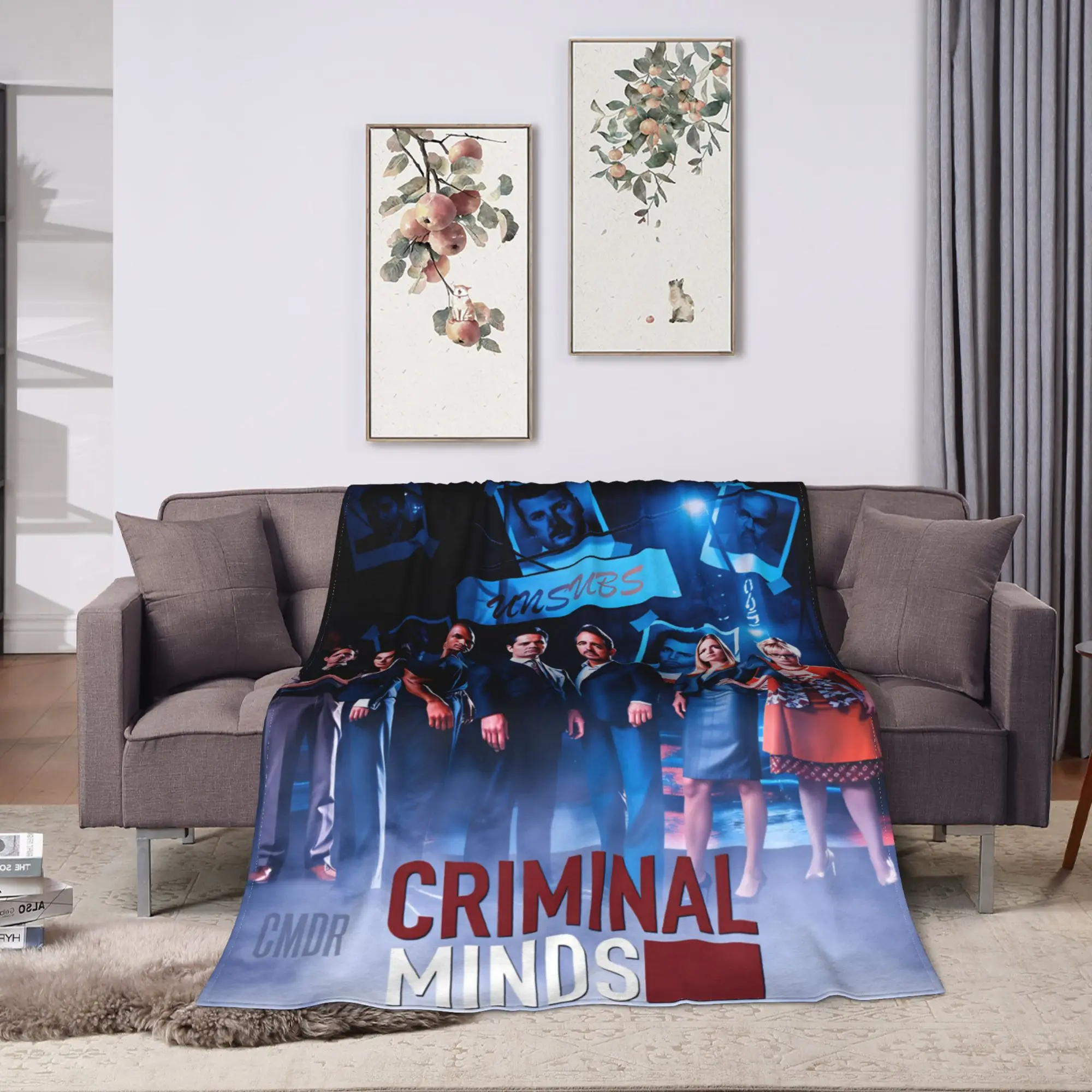 New Arrival Criminal Minds Spencer Reid Flannel Blanket  Warm Throw Blanket for Couch Chair Camping Bedspread Sofa Bed Cover