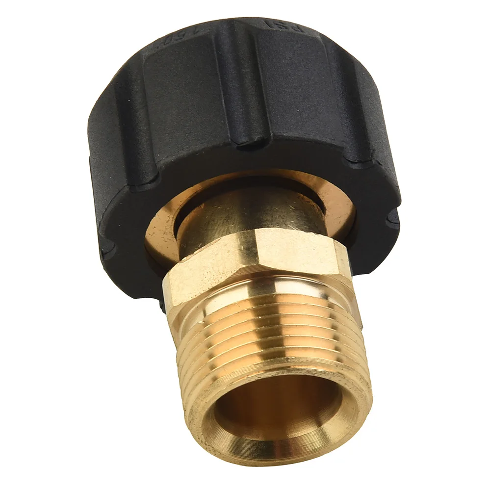 1pc Screw Nipple 4500PSI Accessories Brass Hose Coupling M22 Male/14mm to M22 Female/15mm Washer New High quality