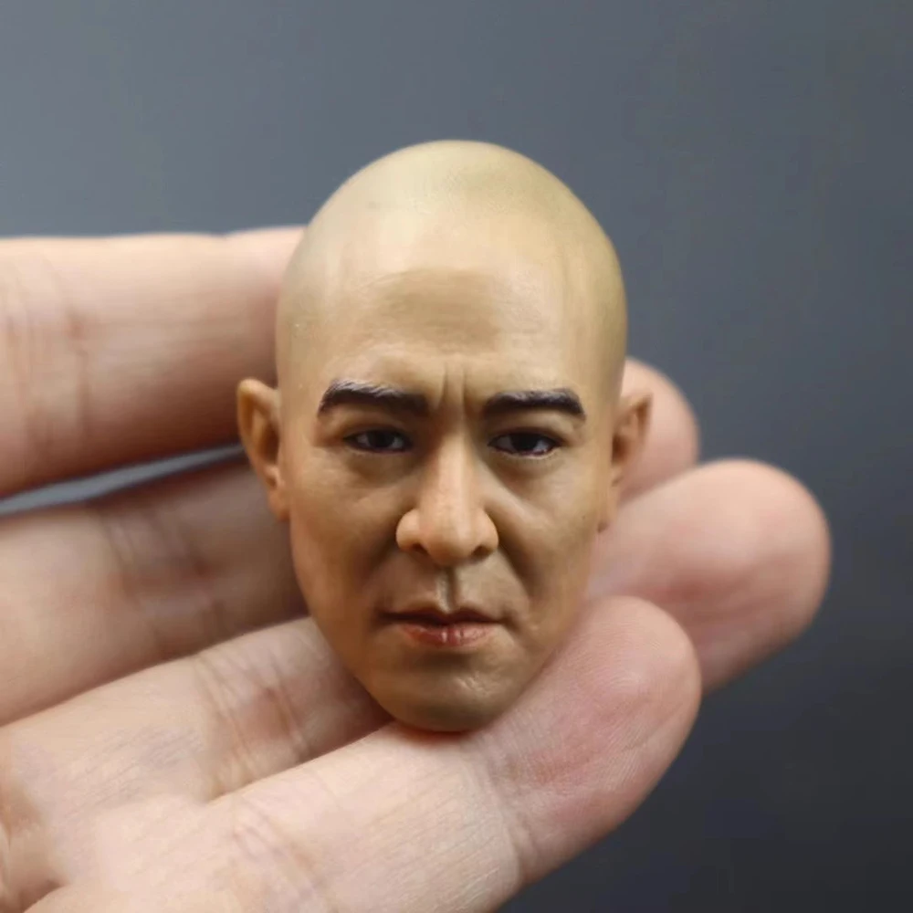 For Sale 1/6 Asia Orient Chinese's Kung Fu Man Jet Li Bald Version Head Sculpt Carving For 12