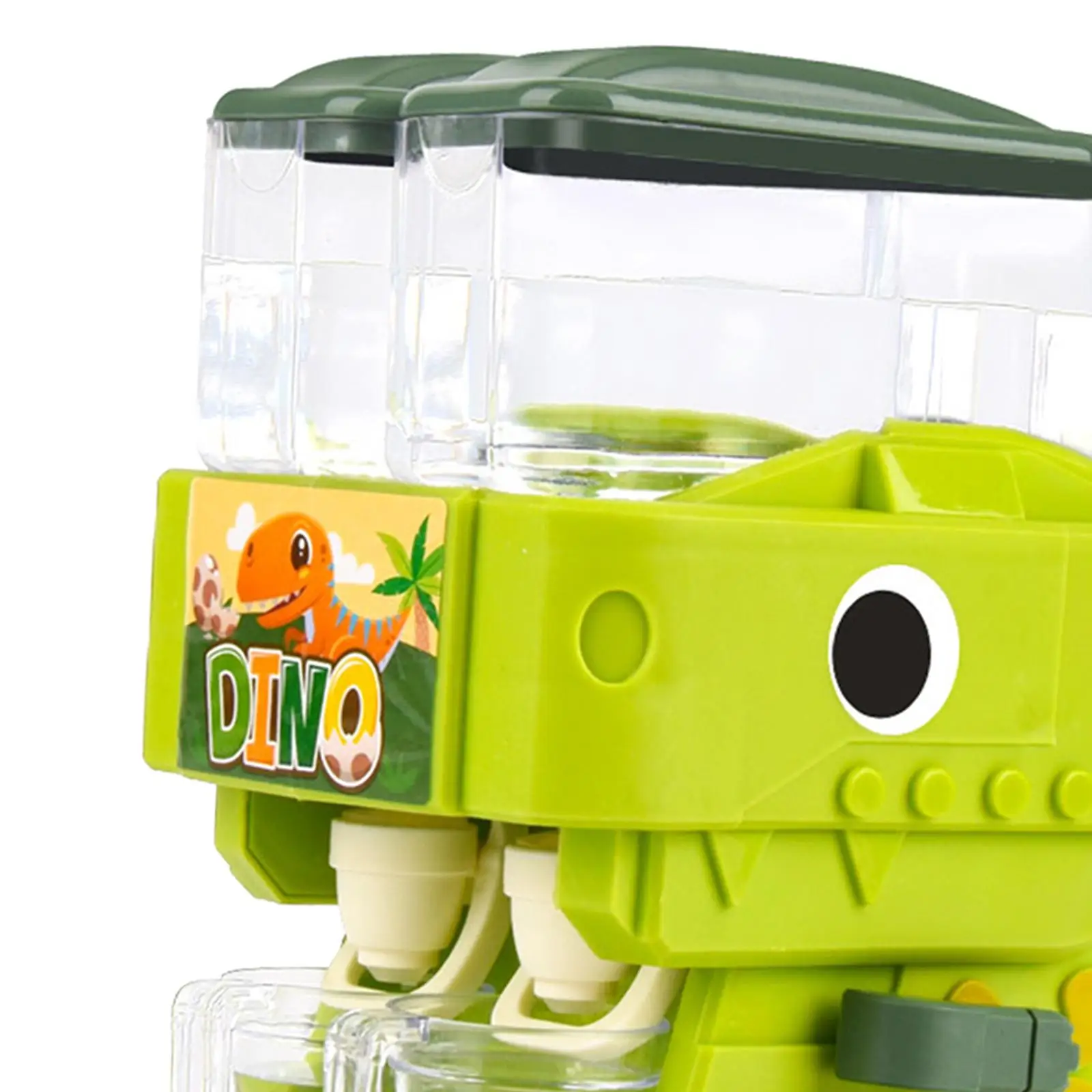 Simulation Water Dispenser Miniature Kitchen Toy for Kids with Double Outlets Storage Back Rotatable Design