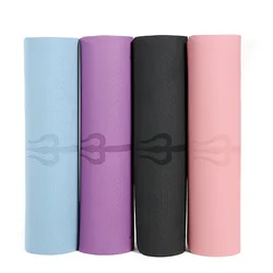 TPE Yoga Mat Non Slip Eco Friendly Fitness Exercise Mat with Carrying Strap Pro Yoga Mats for Women,Workout Mats Home Pilates