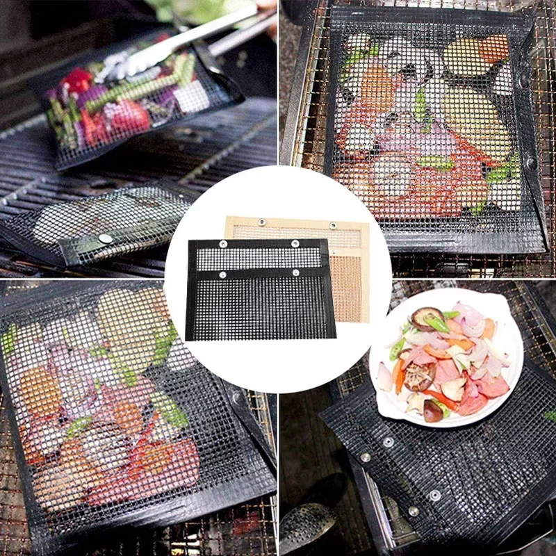 Reusable Non-stick BBQ Grill Mesh Bag Barbecue Baking Isolation Pad Outdoor Picnic Camping BBQ Kitchen Tools Cookware bbq  화로대