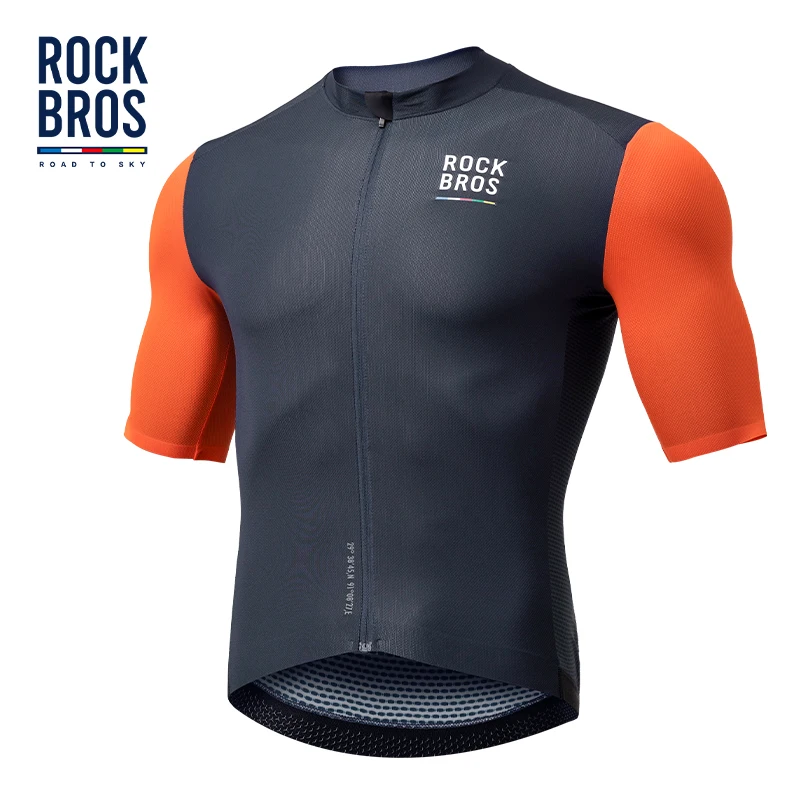 ROCKBROS ROAD TO SKY Summer Cycling Jersey Cycling Short Sleeved Mens Breathable Bike Sportswear Road MTB Bicycle Clothing