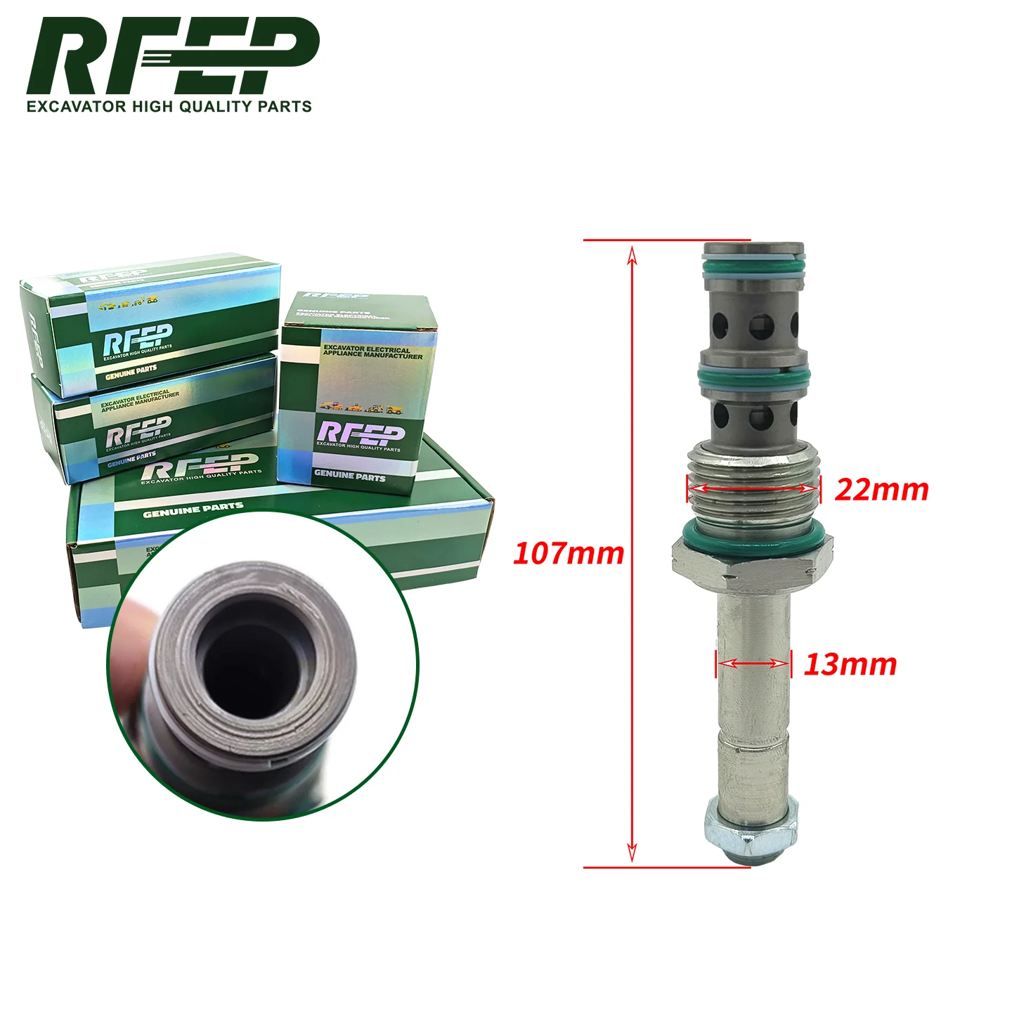 Heavy Duty High Quality Solenoid Valve Spool K9007363 Fit Doosan DH220-5 Excavator Hydraulic Valve Core Replacement Parts