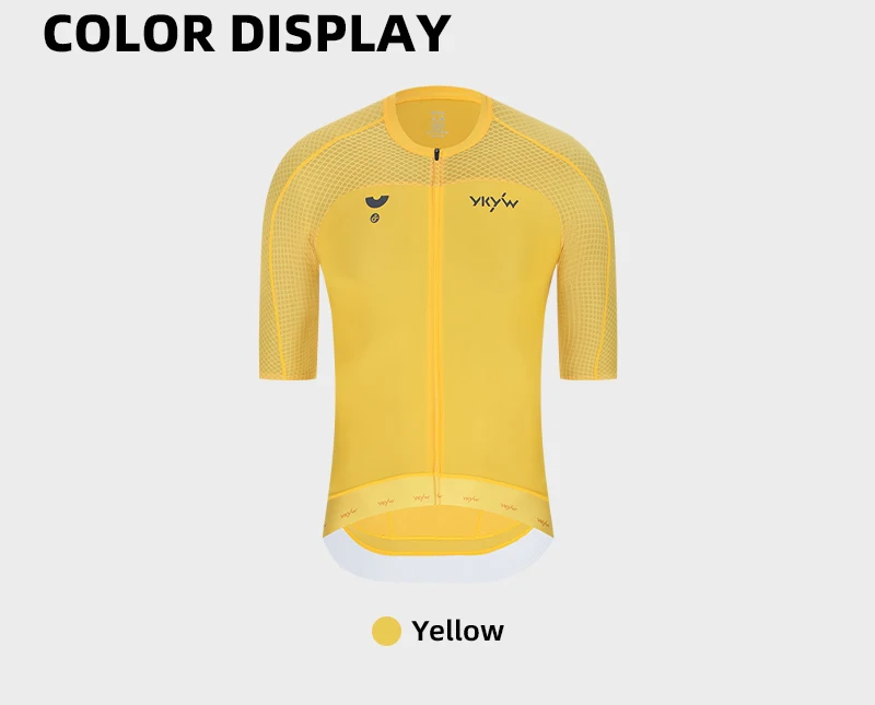 YKYWBIKE Herren Sommer-Radtrikot 3D-Schnitt Raglan-Ärmel Schnelltrocknend Atmungsaktiv Leichtes Rennrad-Trikot Hautfreundliches Oberteil – Detail 16