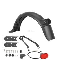 For Xiaomi M365 Pro/Pro230A Electric Scooter Rear Mudguard Taillight Set Metal Bracket Electric Scooter Accessories(black/red)