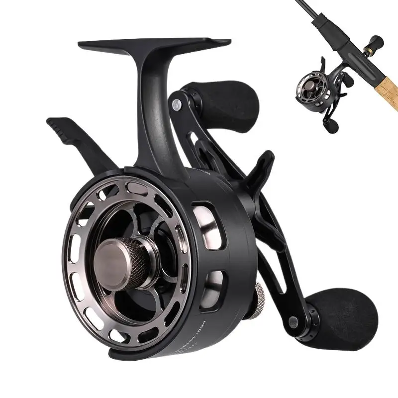 

Ultra Light Reel Large Spool Diameter Ice Fishing Equipment Metal Spool Ice Fishing Gear For Men Boys 31 BB Wear-Resistant Ice
