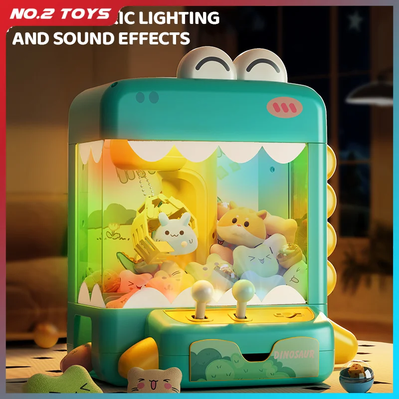 آلة مخلب صغيرة لعب للأطفال الصيد أفخم دمية محشوة لعب الاطفال مخلب ممر رافعة آلة لعبة تفاعلية هدية الكريسماس #1