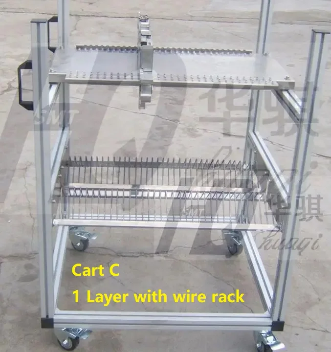 Feeder Trolley for NPM Panasonic Chip Mounter Feeder Racks assembly Storage Cart 30*2PCS 2 Layers