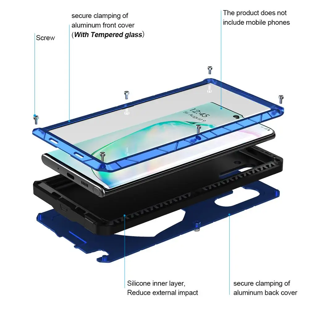 Imatch Original Phone Protection Cases For Samsung Galaxy Note 20 10 Note10 Plus Ultra Hard Aluminum Metal Protector Cover Case