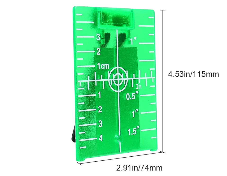 Huepar Green Target Plate Card With Stand For Green Beam Cross Line Laser Levels Laser Enhancement Can be Magnetic / Hanging On