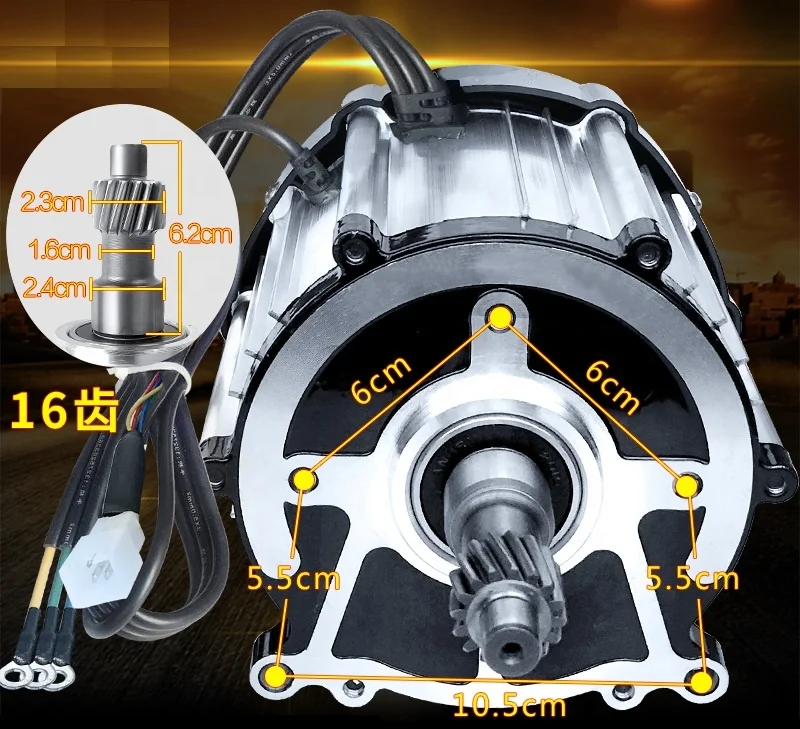 High-Speed Brushless Electric Tricycle Motor 1500W for Four-Wheeler Modified Vehicle 48V 60V 72V Power Upgrade Kit