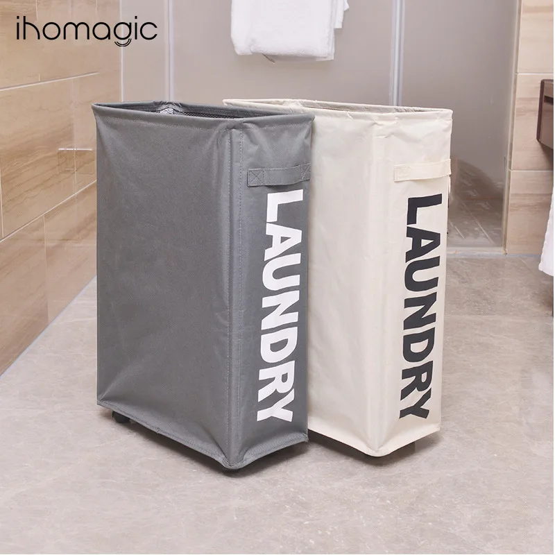 

Laundry Bags For Washing Machines Single Compartment Dirty Clothes Basket Mesh Clothes Storage Box Fabric Frame Storage Bag