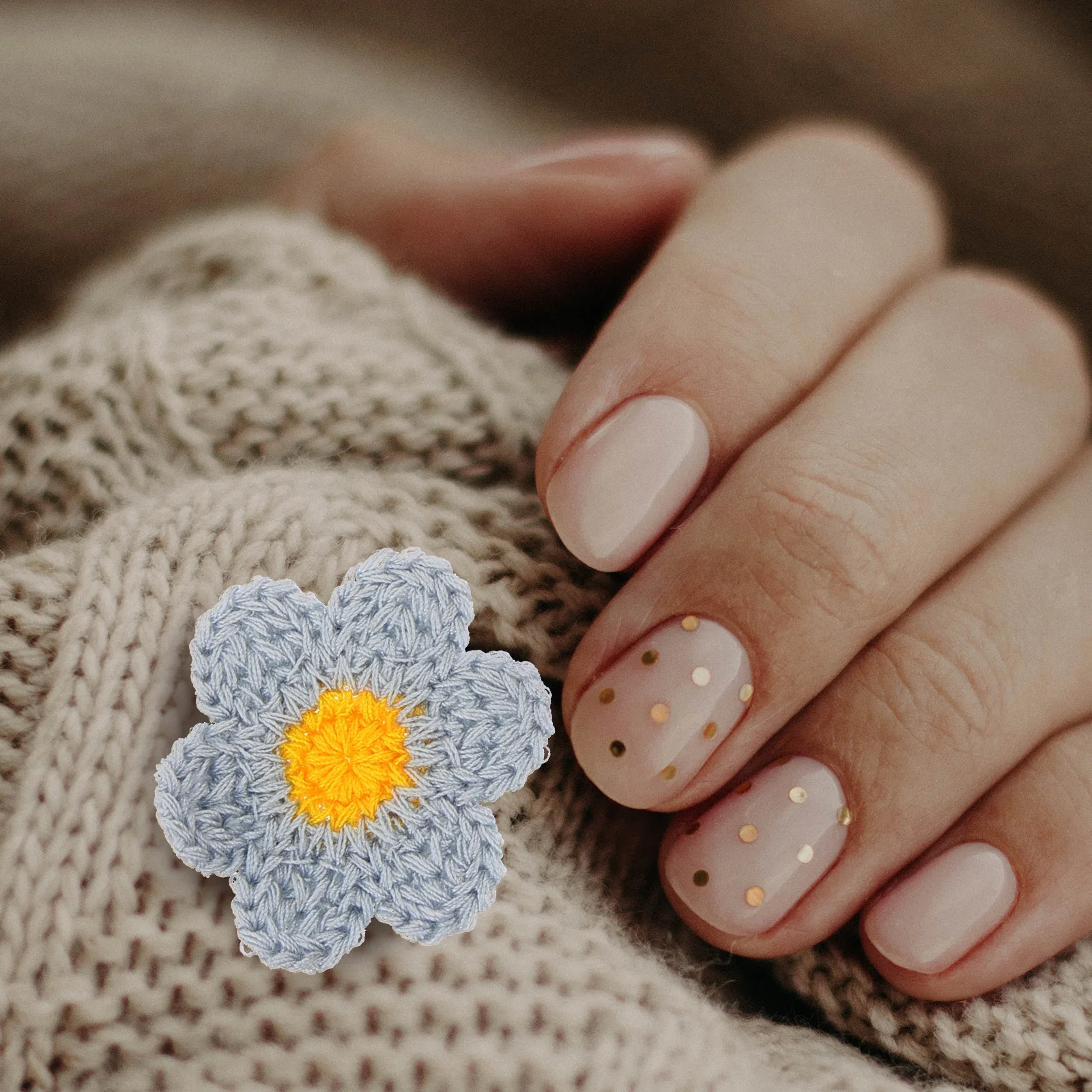 

60pcs Household Flower Patch Embroidery Clothing Decoration Floral Patches for Bags Jeans Compact Delicate Adhesive