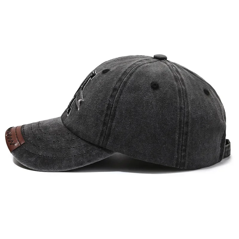 Hot Sale Unisex Baseball Cap M Letter Embroidery Dad Hat Women Men Outdoor Washed Cotton Cap