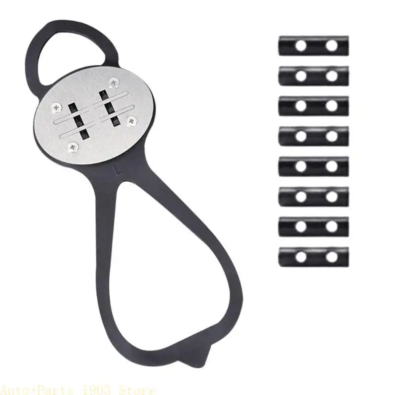 

E21C Motorcycle Shoe Grip Enhancers Outdoor Sports Shoe Cover Wear Resistant Silicone Metal Shoe Accessories Simple Install