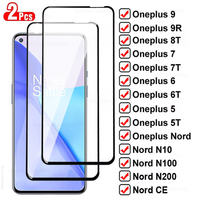 9D Tempered Glass For Oneplus 9 9R 9E 9Rt 8T 7 7T 6 6T 5 5T Screen Protector For Nord Ce N10 N20 N100 N200 9D Glaas Film