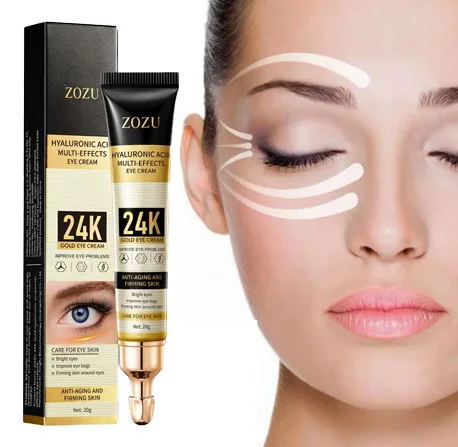 

Dark Circles Eye Bags Firming Moisturizing Eyes Skin Care Prodcuts24k Gold Hyaluronic Acid Eye Cream