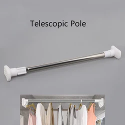 Multi Purpose Spring Loaded Extendable Sticks Telescopic Net Voile Tension Curtain Rail Pole Curtain Telescopic Pole 50-80cm