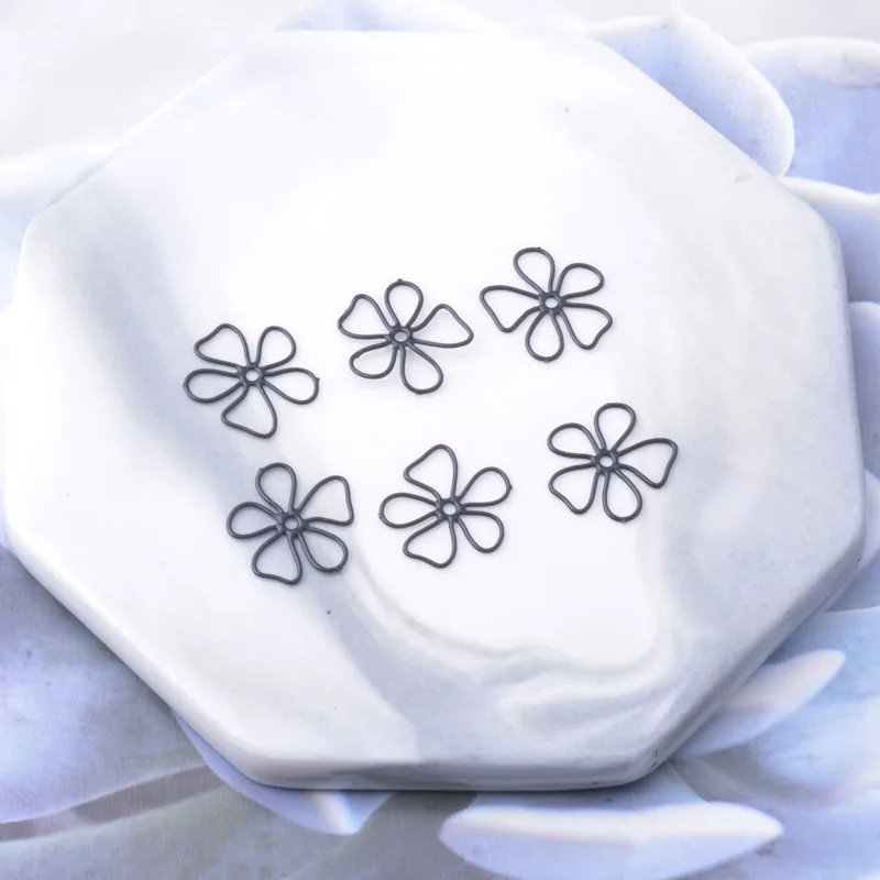 50 Stück Ac12657 20mm Bunte Blumen Filigran Anhänger Verbinder Hohlanhänger DIY Schmuckherstellung – Detail 9
