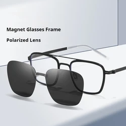 New Style Brand Design Ultra light Magnet Clip On Glasses Frame Trend Polarized Sunglasses For Women Optical Computer Eyeglasses