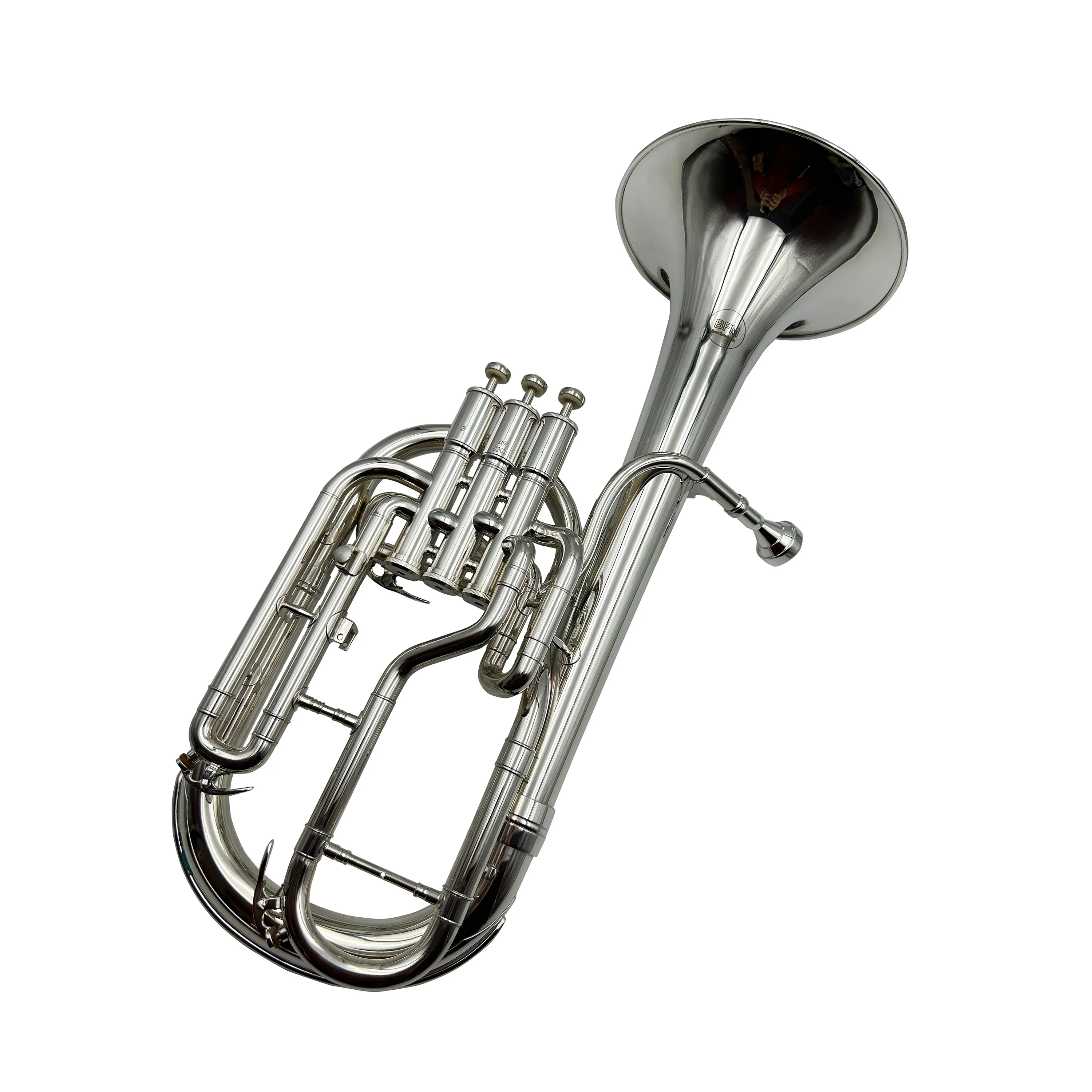 Brass Alto Horn JYAH731 Silver Plated Three Upright Pistons With EB Tone Customized