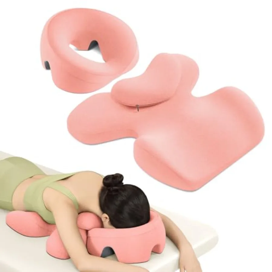 

Prone Massage Pillow a Chest and face Support Sleep Pillow is Suitable for Massage SPA and Sleep. Face Down for Eye Surgery Aft