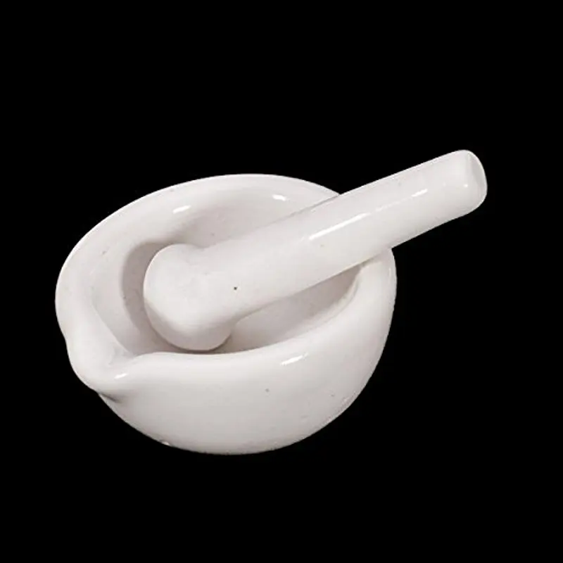 6ml Porcelain Mortar and Pestle Mixing Grinding Bowl Set - White by Unknown