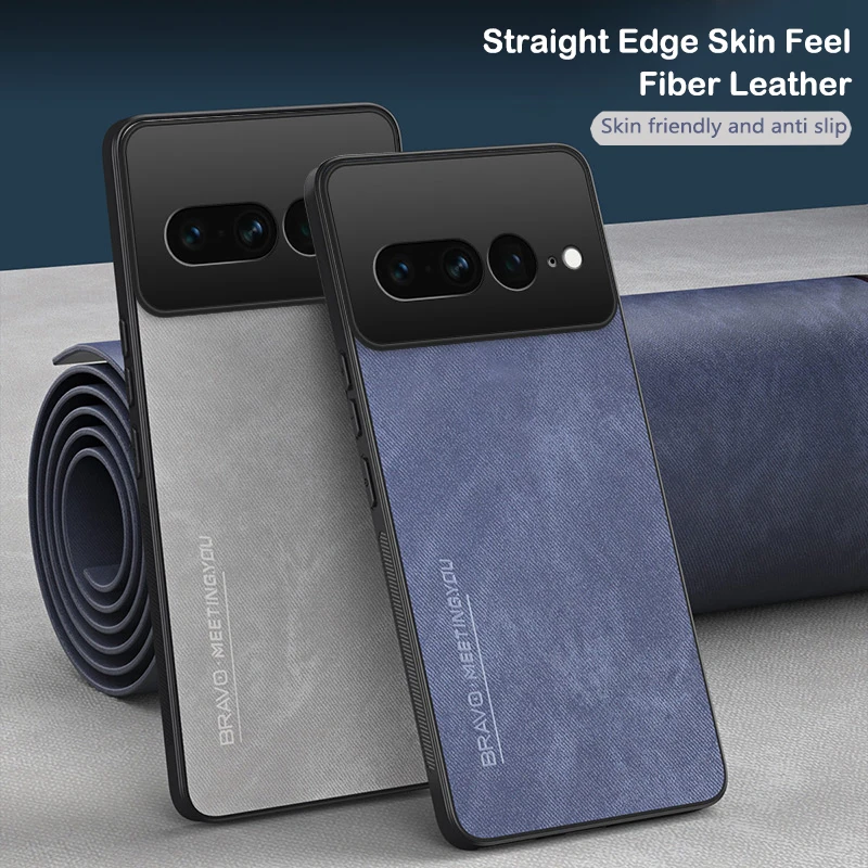 Leather Case for Google Pixel 9 Pro XL Pixel 7 6 Pro Pixel 8 8a 7a 6a Fibre Silicone Protection Phone Cover GGX8B GZC4K GQ57S