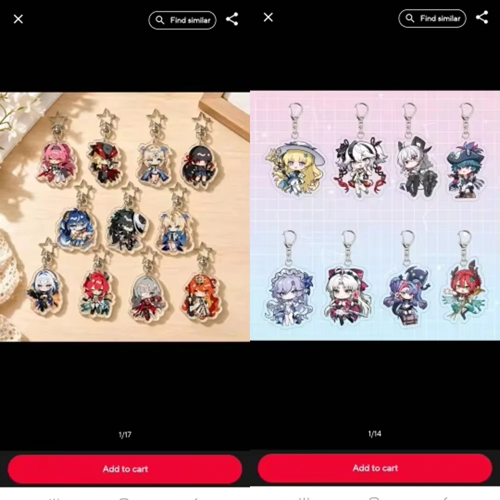 VIP Cosplay COSTUME Acrylic Keychain Key Accessories Pendant Prop 285 pcs