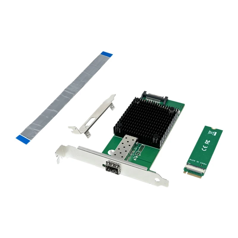 Server Network Card M.2 B+M KEY 8-Channel Single-Port 10Gbe SFP Ethernet NIC Network Card For Win10 Freebsd Linux System